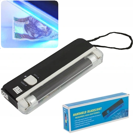 Kieszonkowy Tester Do Sprawdzania Banknotów Lampa Uv Ultrafiolet Fałszywki
