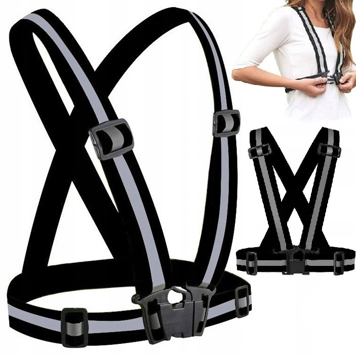 Szelki Odblaskowe Rower Motor Kamizelka Odblaskowa Drogowa Bieganie Mocne