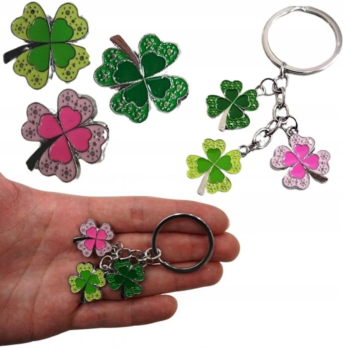 Brelok Do Kluczy Koniczynki Koniczyna Na Prezent Szczęście Pamiątka