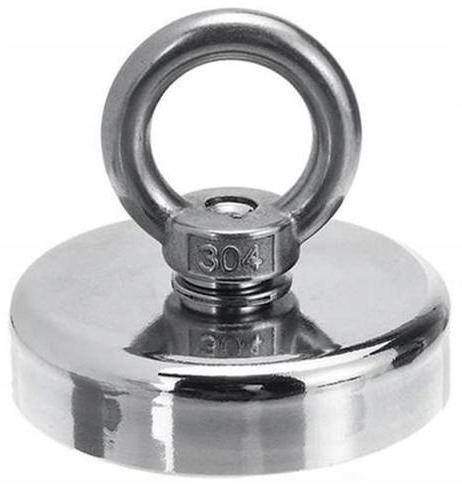 Magnes Neodymowy Z Uchwytem Mocny Uchwyt Magnetyczny Okrągły Silny M8 120kg