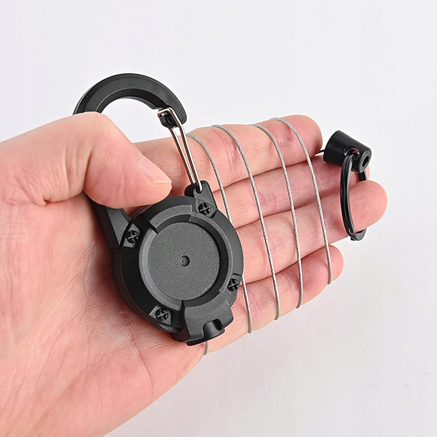 Zwijak Na Klucze Linka Brelok Retraktor Z Karabińczykiem Do Paska Zwijana