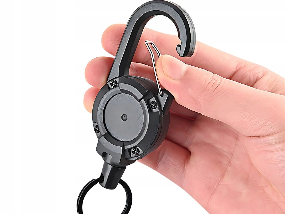 Zwijak Na Klucze Linka Brelok Retraktor Z Karabińczykiem Do Paska Zwijana