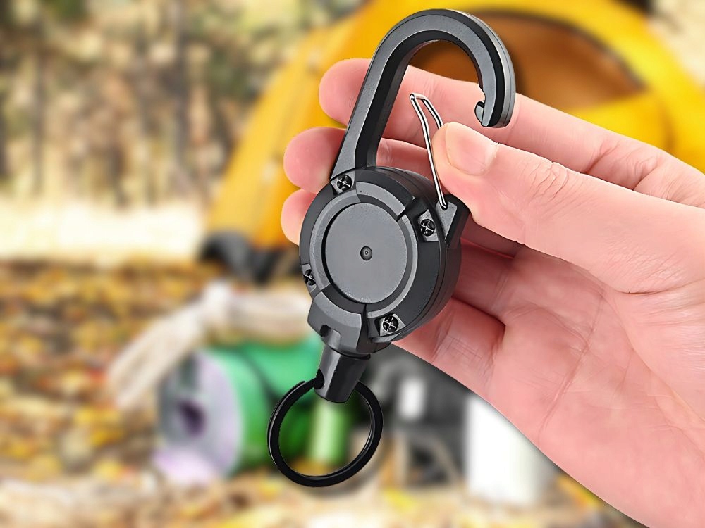 Zwijak Na Klucze Linka Brelok Retraktor Z Karabińczykiem Do Paska Zwijana