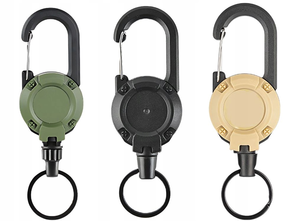 Zwijak Na Klucze Linka Brelok Retraktor Z Karabińczykiem Do Paska Zwijana