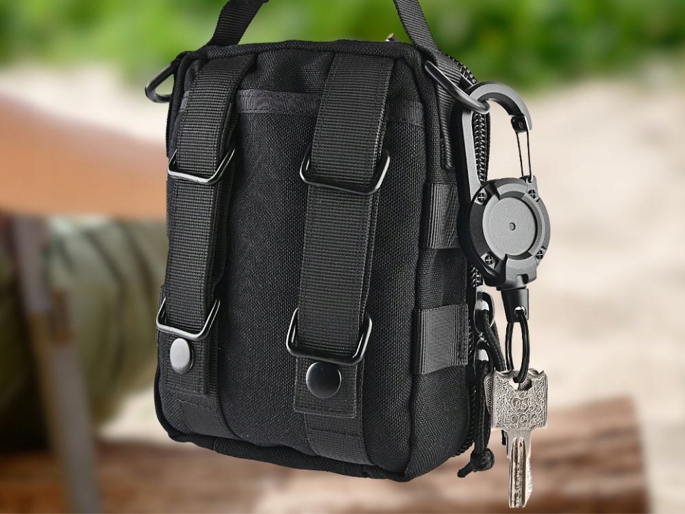 Zwijak Na Klucze Linka Brelok Retraktor Z Karabińczykiem Do Paska Zwijana