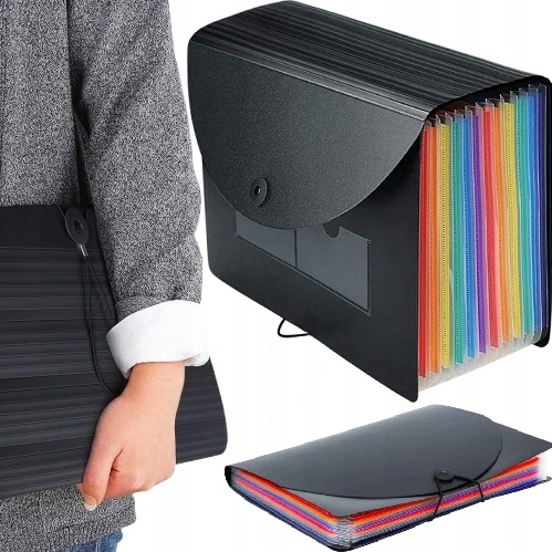 Teczka A4 Na Dokumenty Organizer Harmonijka Segregator Akta 25 Przegródek