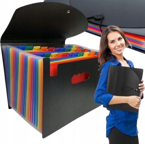 Teczka A4 Na Dokumenty Organizer Harmonijka Segregator Akta 25 Przegródek