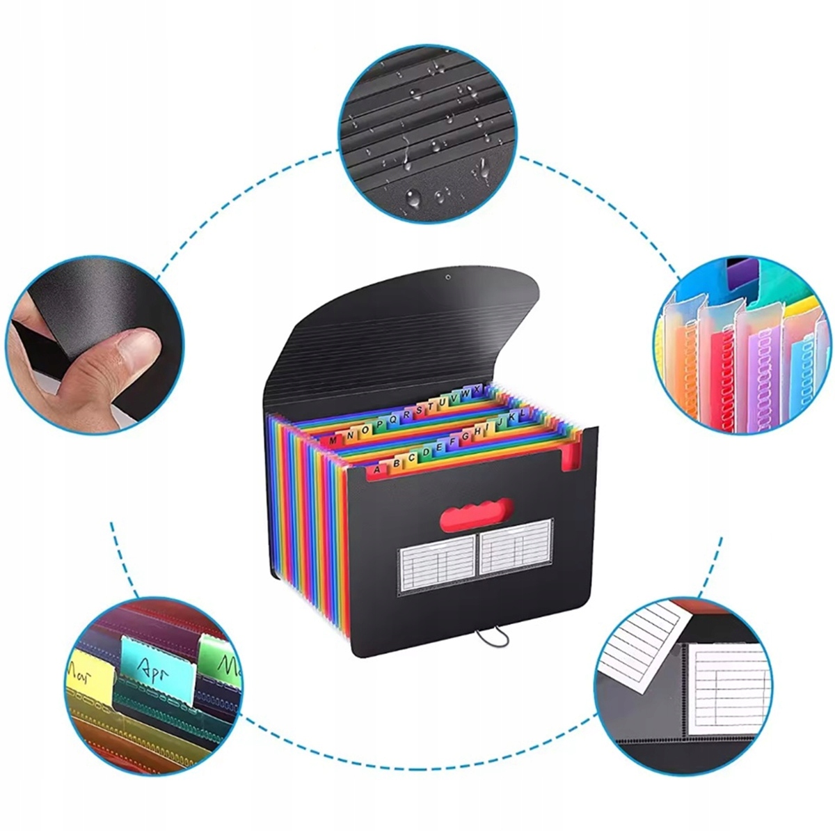 Teczka A4 Na Dokumenty Organizer Harmonijka Segregator Akta 25 Przegródek