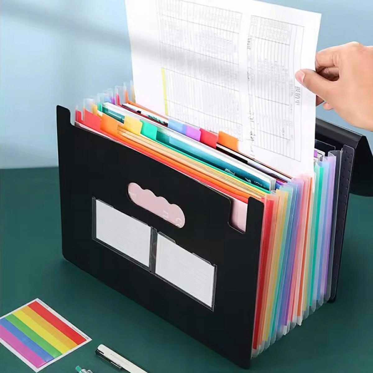 Teczka A4 Na Dokumenty Organizer Harmonijka Segregator Akta 25 Przegródek