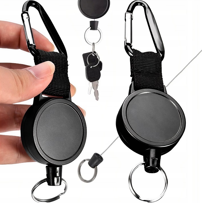 Identyfikator Linka Zwijana Retraktor Brelok Przypustkę Klucz Karabińczyk