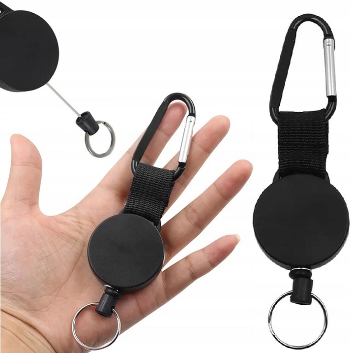 Identyfikator Linka Zwijana Retraktor Brelok Przypustkę Klucz Karabińczyk