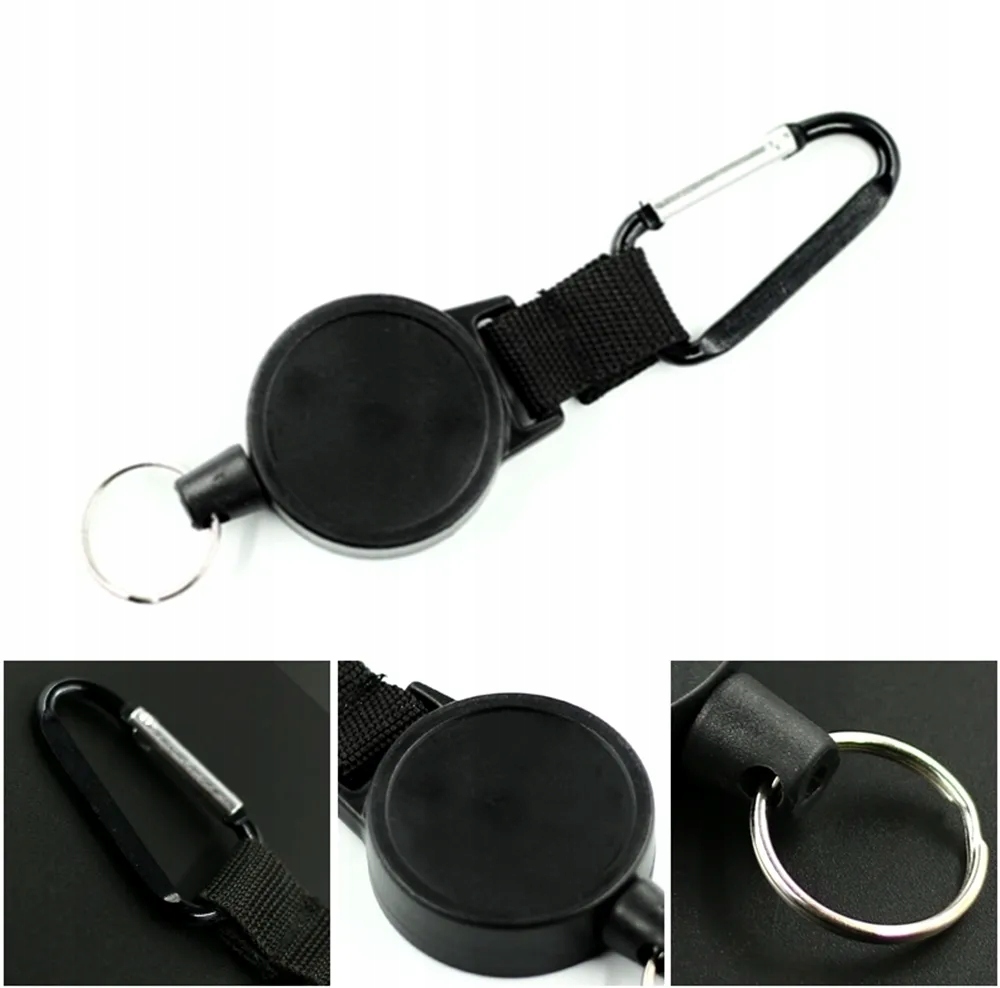 Identyfikator Linka Zwijana Retraktor Brelok Przypustkę Klucz Karabińczyk