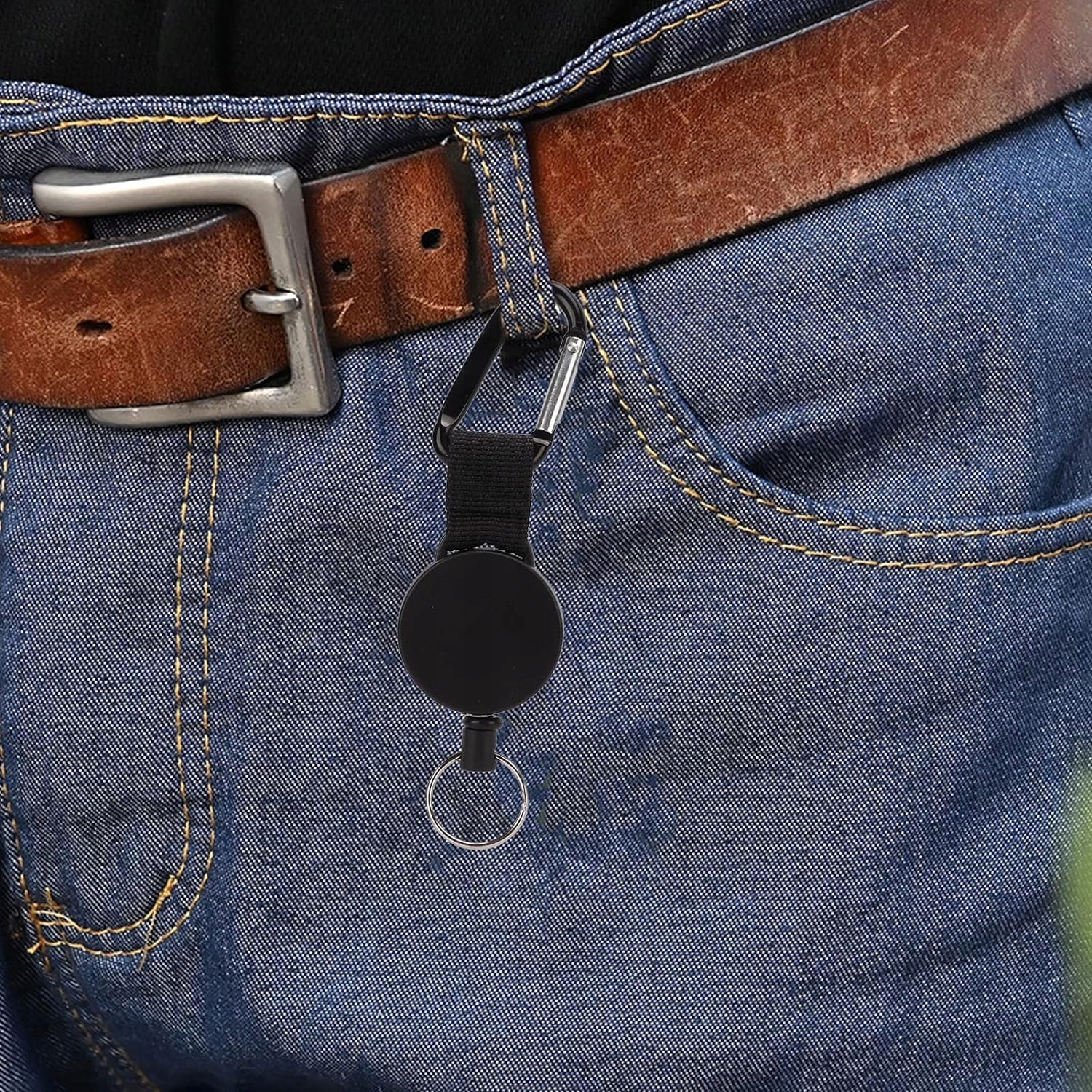 Identyfikator Linka Zwijana Retraktor Brelok Przypustkę Klucz Karabińczyk