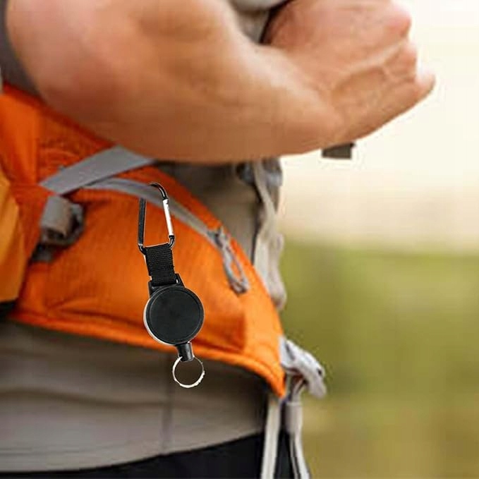 Identyfikator Linka Zwijana Retraktor Brelok Przypustkę Klucz Karabińczyk