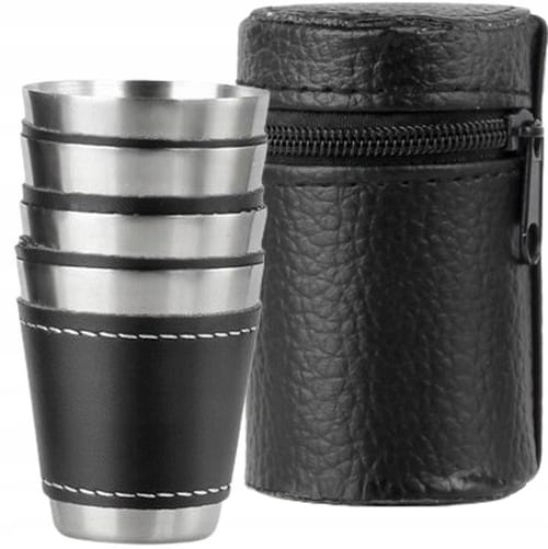 image-7481.jpeg Kieliszki Podróżne Stalowe W Etui 4szt Ala Skóra Zestaw Kieliszków
