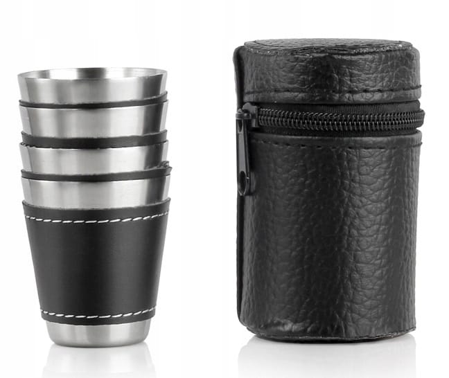 image-7485.jpeg Kieliszki Podróżne Stalowe W Etui 4szt Ala Skóra Zestaw Kieliszków
