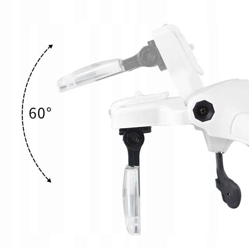 Okulary Powiększające Lupa Nagłowna Soczewki Led Powiększenie 3,5x