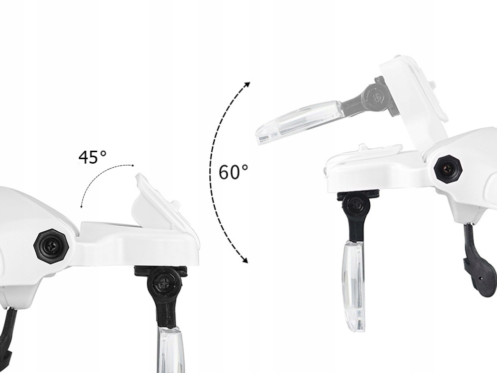 Okulary Powiększające Lupa Nagłowna Soczewki Led Powiększenie 3,5x
