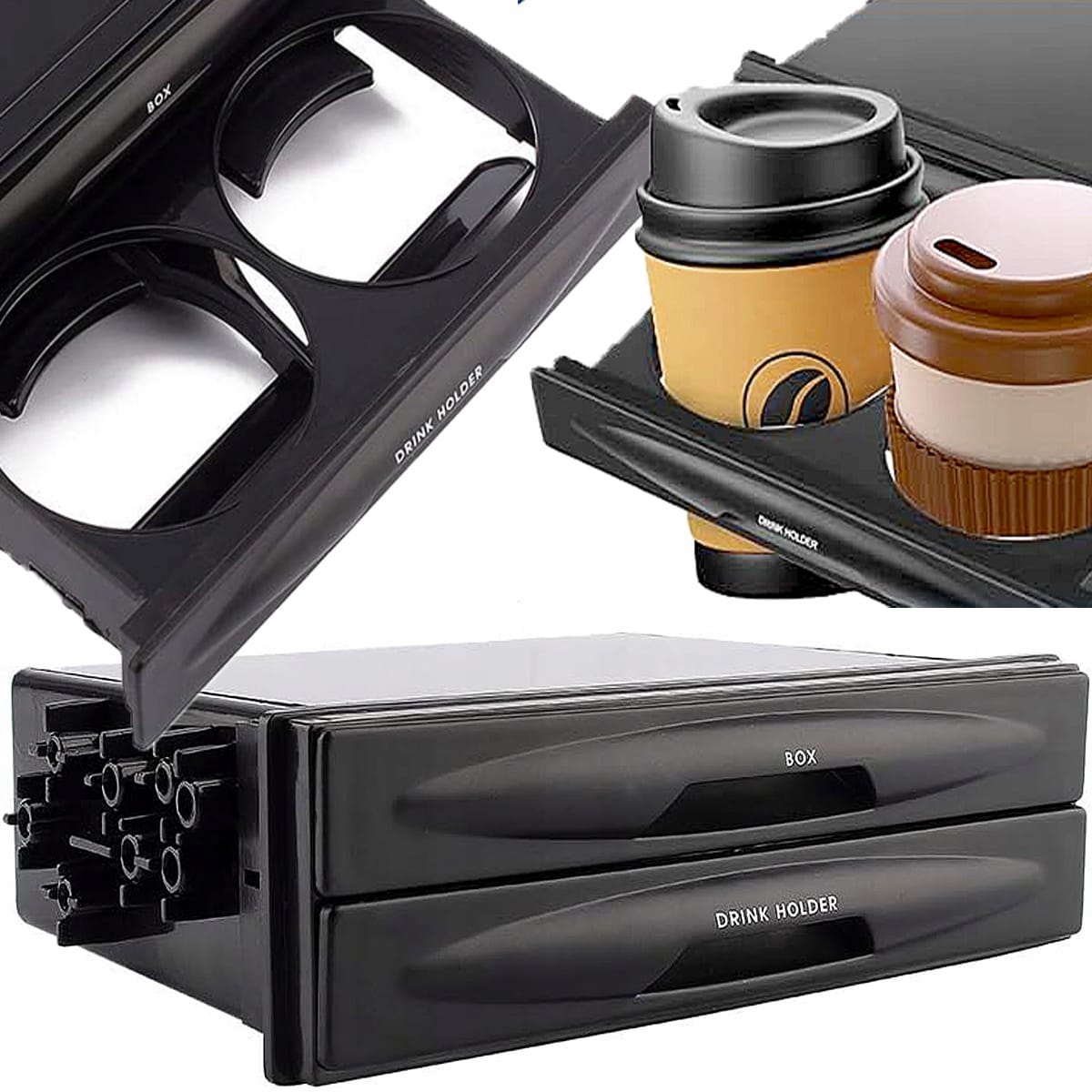 Uchwyt Samochodowy Na Kubek Napój Kieszeń 1 Din Do Radia Cup Holder Schowek