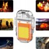 Zapalniczka Plazmowa Z Lampką Led Elektryczna Usb Wodoszczelna Ładowana Usb