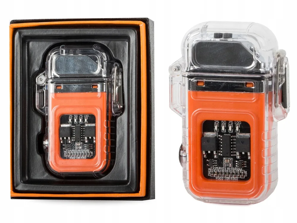 image-7549.jpeg Zapalniczka Plazmowa Z Lampką Led Elektryczna Usb Wodoszczelna Ładowana Usb