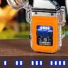 image-7553.jpeg Zapalniczka Plazmowa Z Lampką Led Elektryczna Usb Wodoszczelna Ładowana Usb