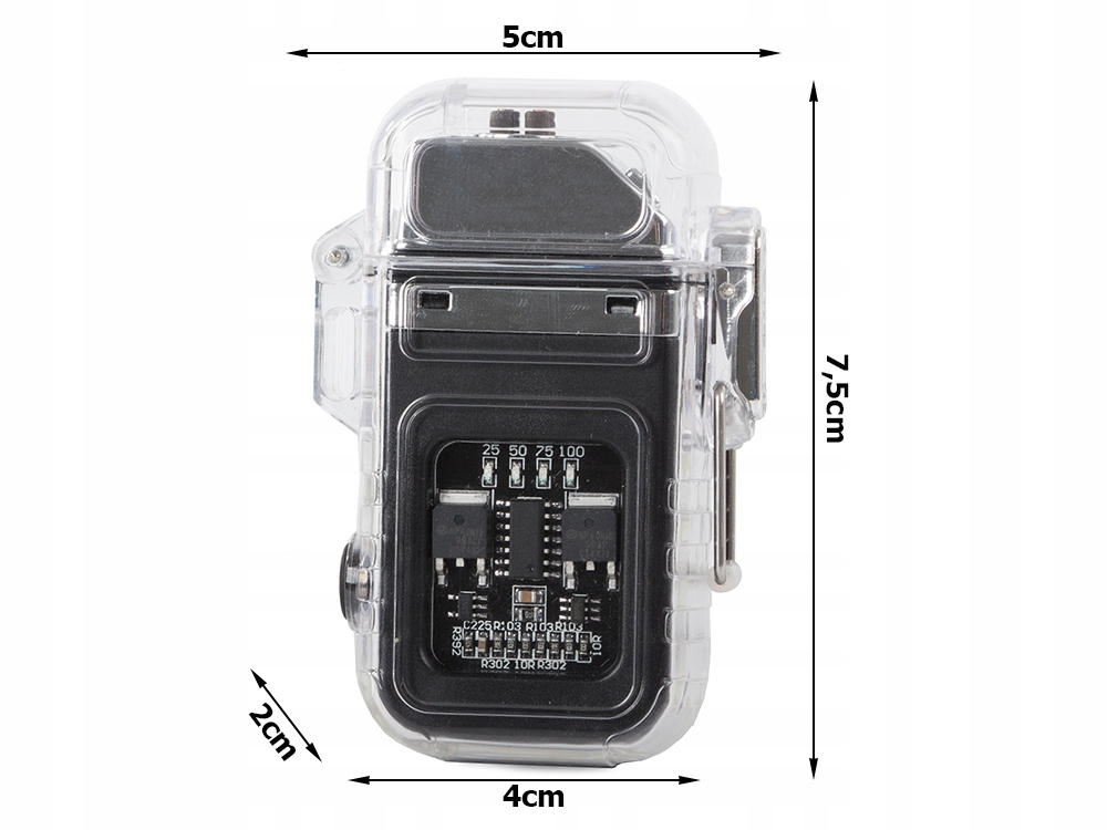 Zapalniczka Plazmowa Z Lampką Led Elektryczna Usb Wodoszczelna Ładowana Usb