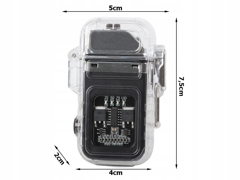 image-7555.jpeg Zapalniczka Plazmowa Z Lampką Led Elektryczna Usb Wodoszczelna Ładowana Usb