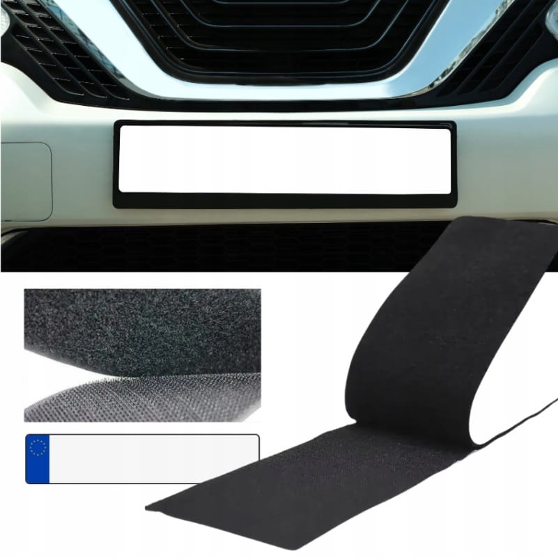 Ramka Do Tablicy Rejestracyjnej Na Rzep Uchwyty Mocowanie Niewidoczne 1szt.