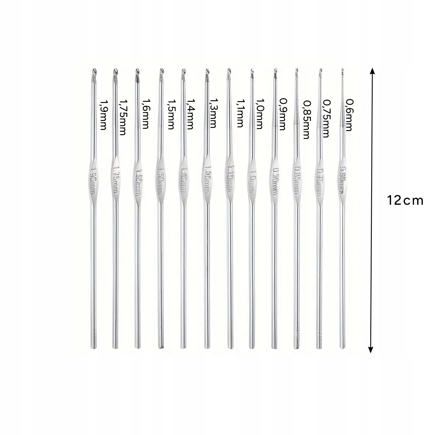 Zestaw Do Szydełkowania Szydełka 0,6-6,0 Akcesoria W Etui 58el Do Nauki Xxl