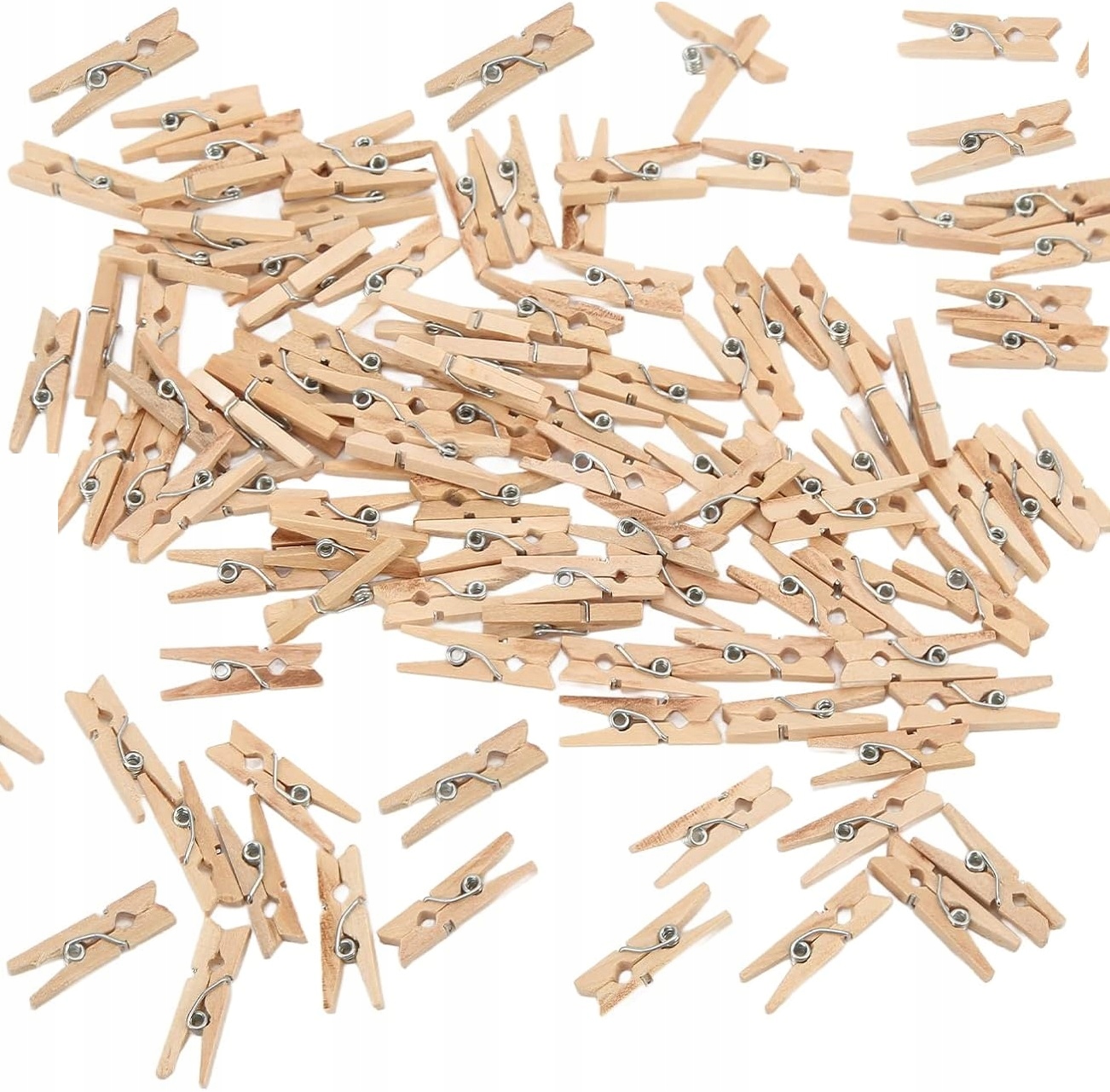 Klamerki Drewniane Naturalne Spinacze Ozdobne Do Zdjęć Mini Żabki 100 Sztuk