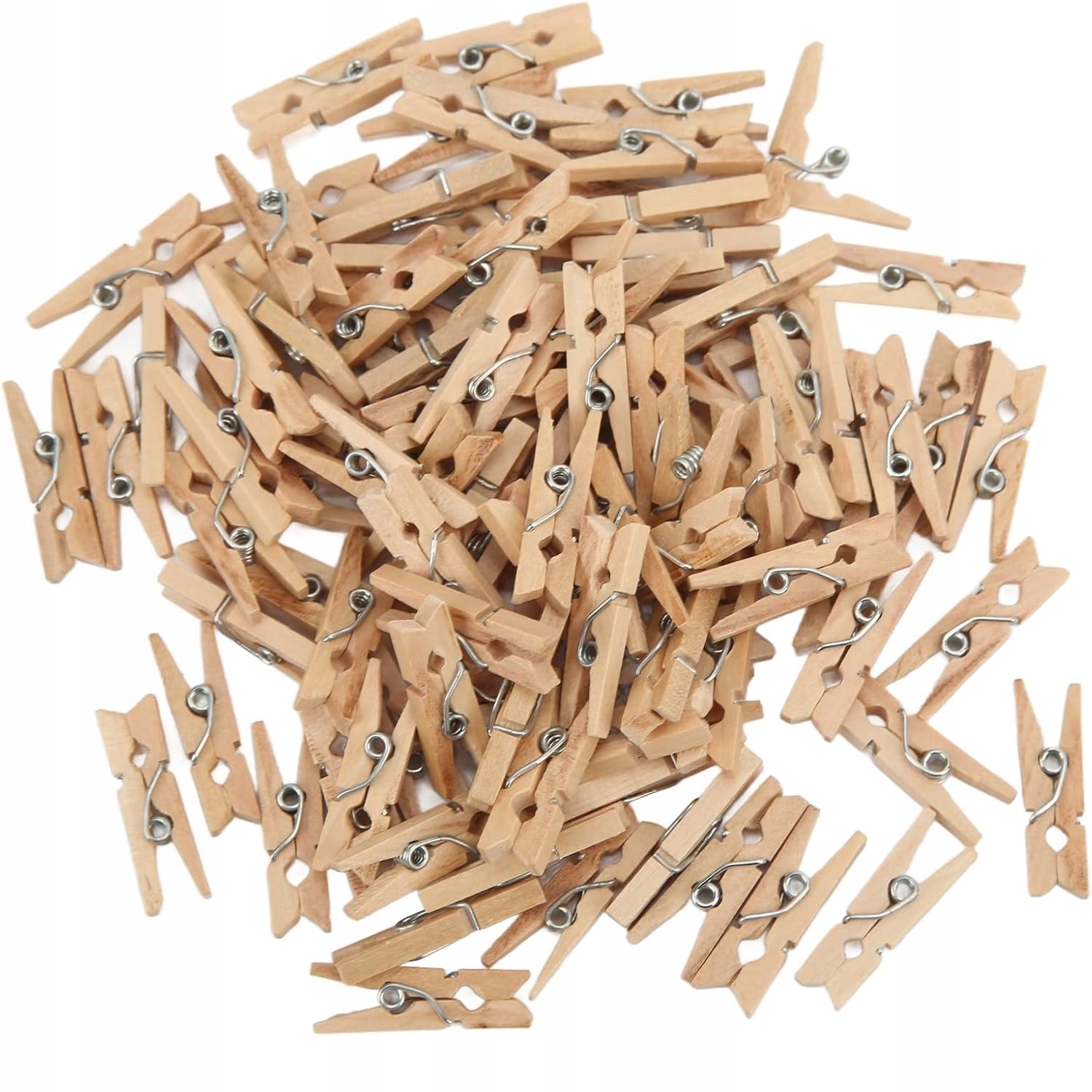 Klamerki Drewniane Naturalne Spinacze Ozdobne Do Zdjęć Mini Żabki 100 Sztuk