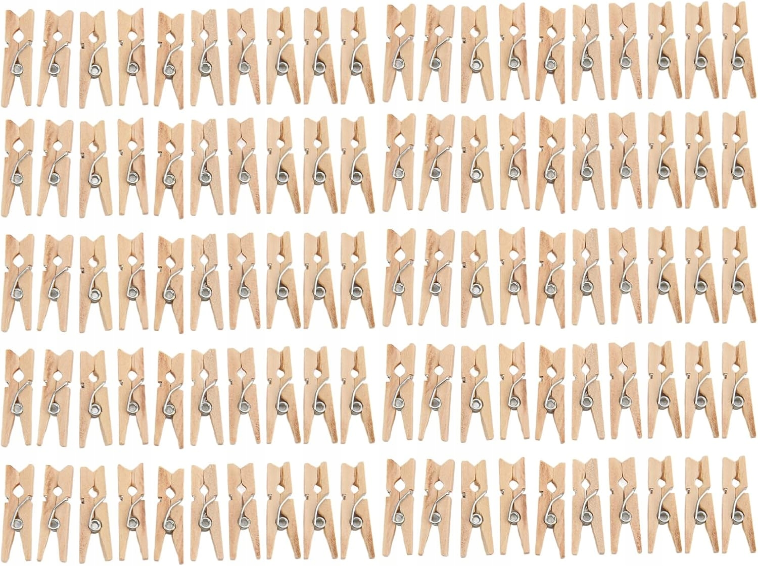 Klamerki Drewniane Naturalne Spinacze Ozdobne Do Zdjęć Mini Żabki 100 Sztuk