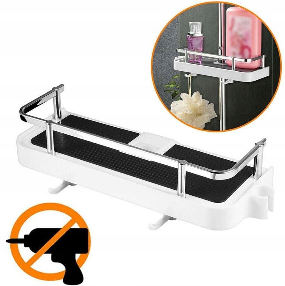 Półka Łazienkowa Pod Prysznic Wisząca Na Drążek Prysznicowy Bez Wiercenia