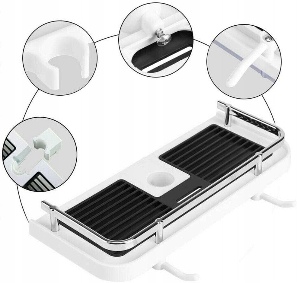 Półka Łazienkowa Pod Prysznic Wisząca Na Drążek Prysznicowy Bez Wiercenia