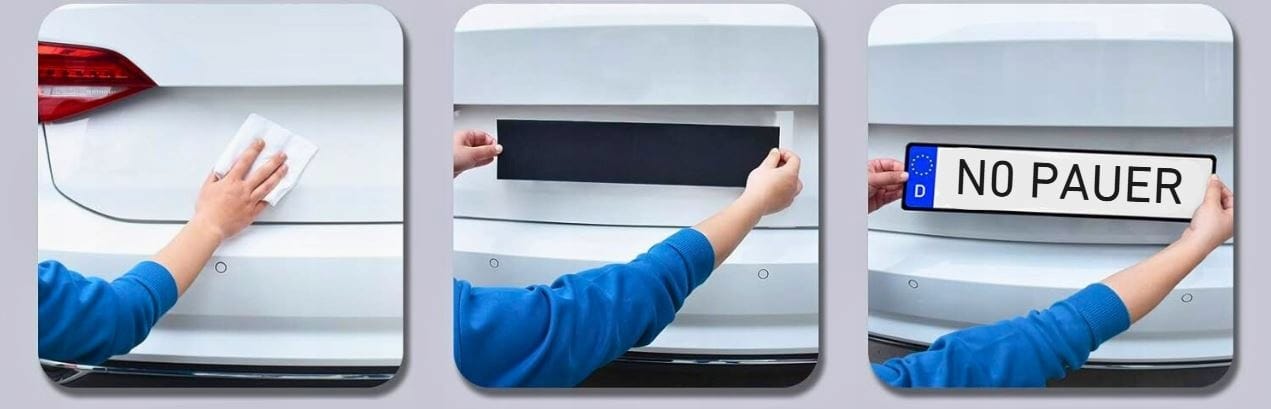 Ramka Do Tablicy Rejestracyjnej Na Rzep Uchwyty Mocowanie Niewidoczne 1szt.