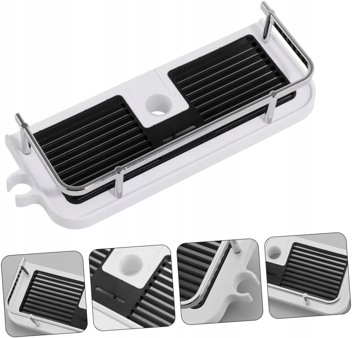 Półka Łazienkowa Pod Prysznic Wisząca Na Drążek Prysznicowy Bez Wiercenia