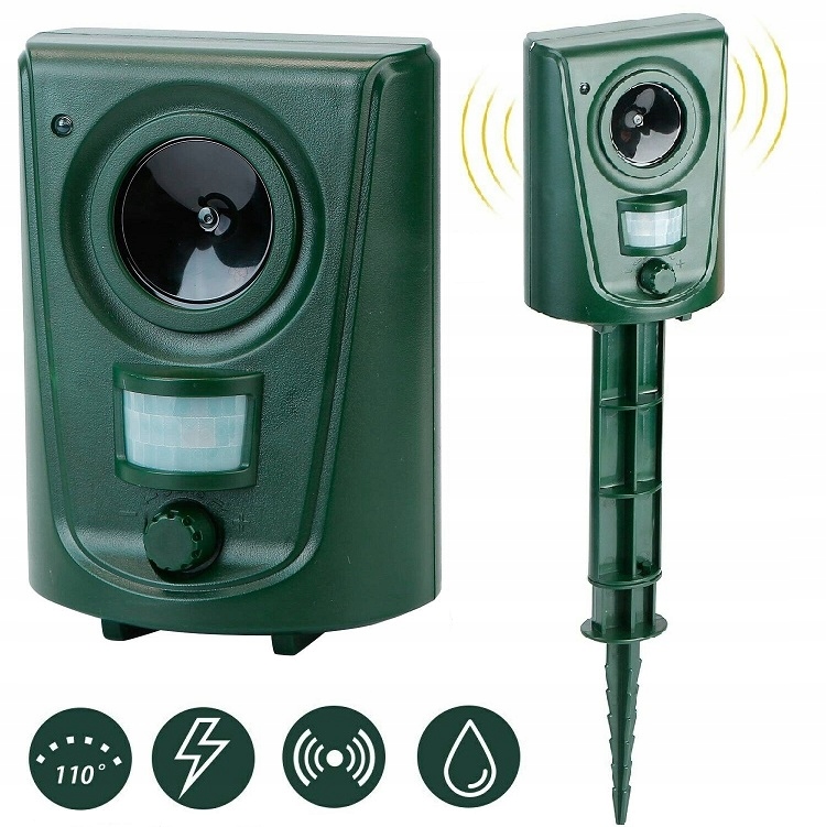 Odstraszacz Zwierząt Kotów Psów Dzików Saren Ptaków Itp + Lokalizator Ruchu