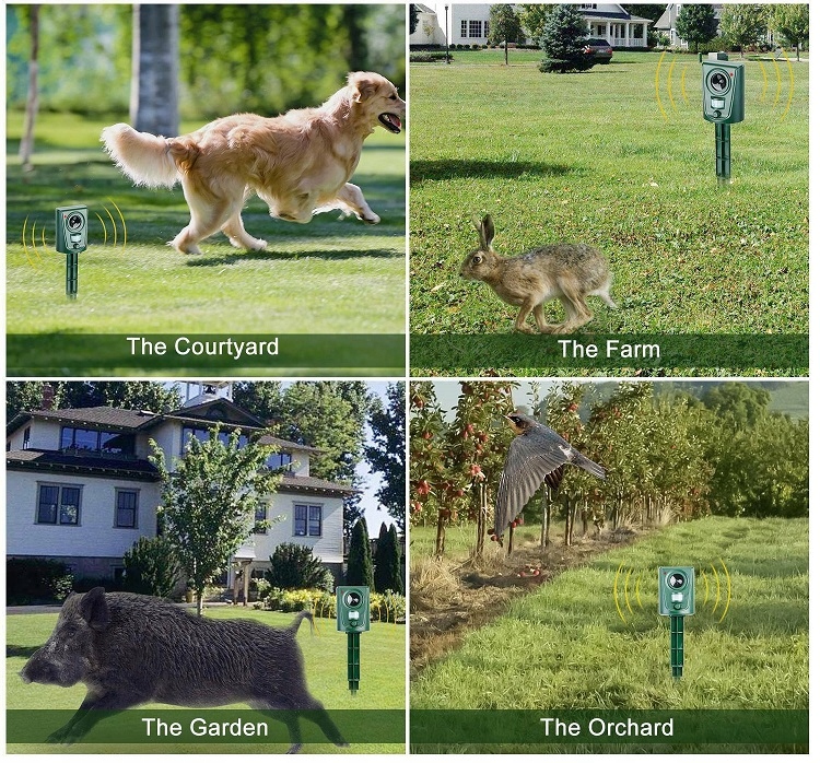 Odstraszacz Zwierząt Kotów Psów Dzików Saren Ptaków Itp + Lokalizator Ruchu