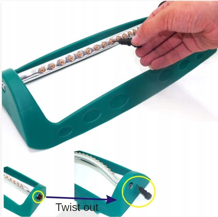 Zraszacz Ogrodowy Zraszacz Wahadłowy Oscylacyjny Regulowany 1/2'' 3/4"" Duży