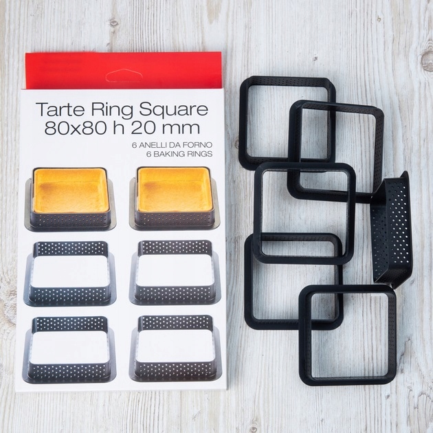 Foremki Do Tarty Tartaletek Rant Kwadaratowe 6 szt Forma Kwadaratowa 8cm