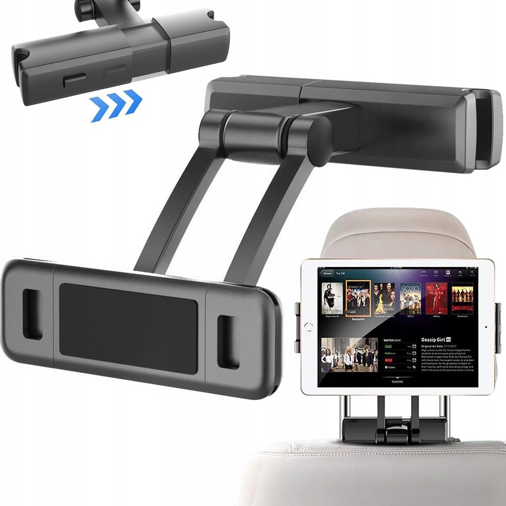 Stabilny Uchwyt Samochodowy Na Tablet Telefon Na Zagłówek Regulowany