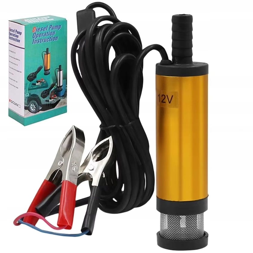 Duża Pompka Pompa Do Spuszczania Paliwa Ropy Oleju Wody Elektryczna 12v