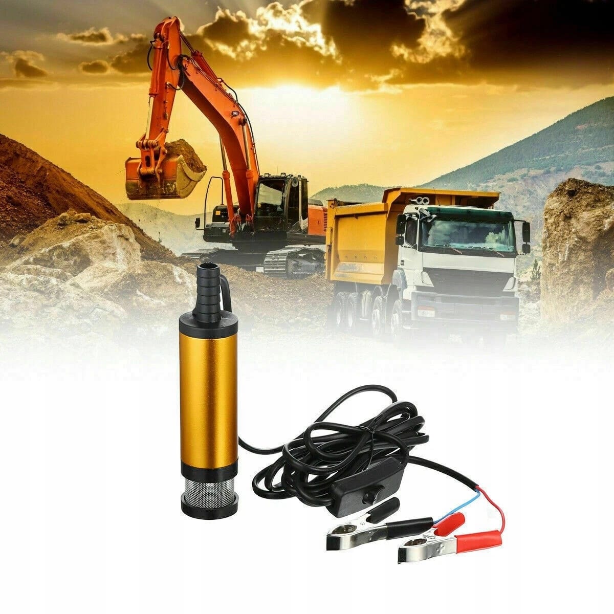 Duża Pompka Pompa Do Spuszczania Paliwa Ropy Oleju Wody Elektryczna 12v