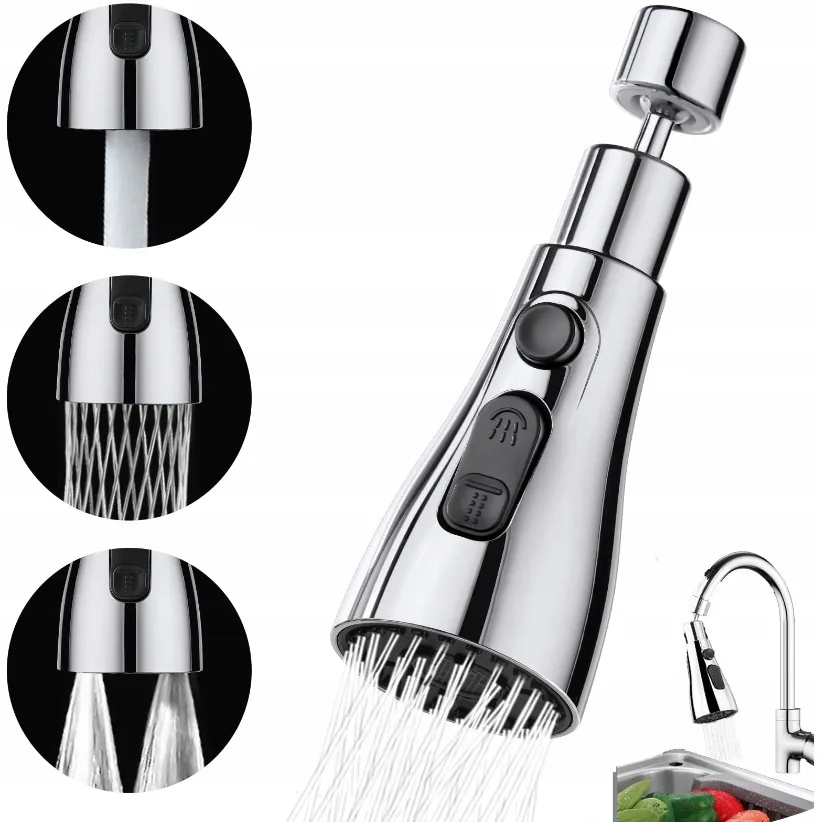 Przedłużacz Do Kranu Aerator Perlator Adapter Kuchennego Kranu 3 Funkcje