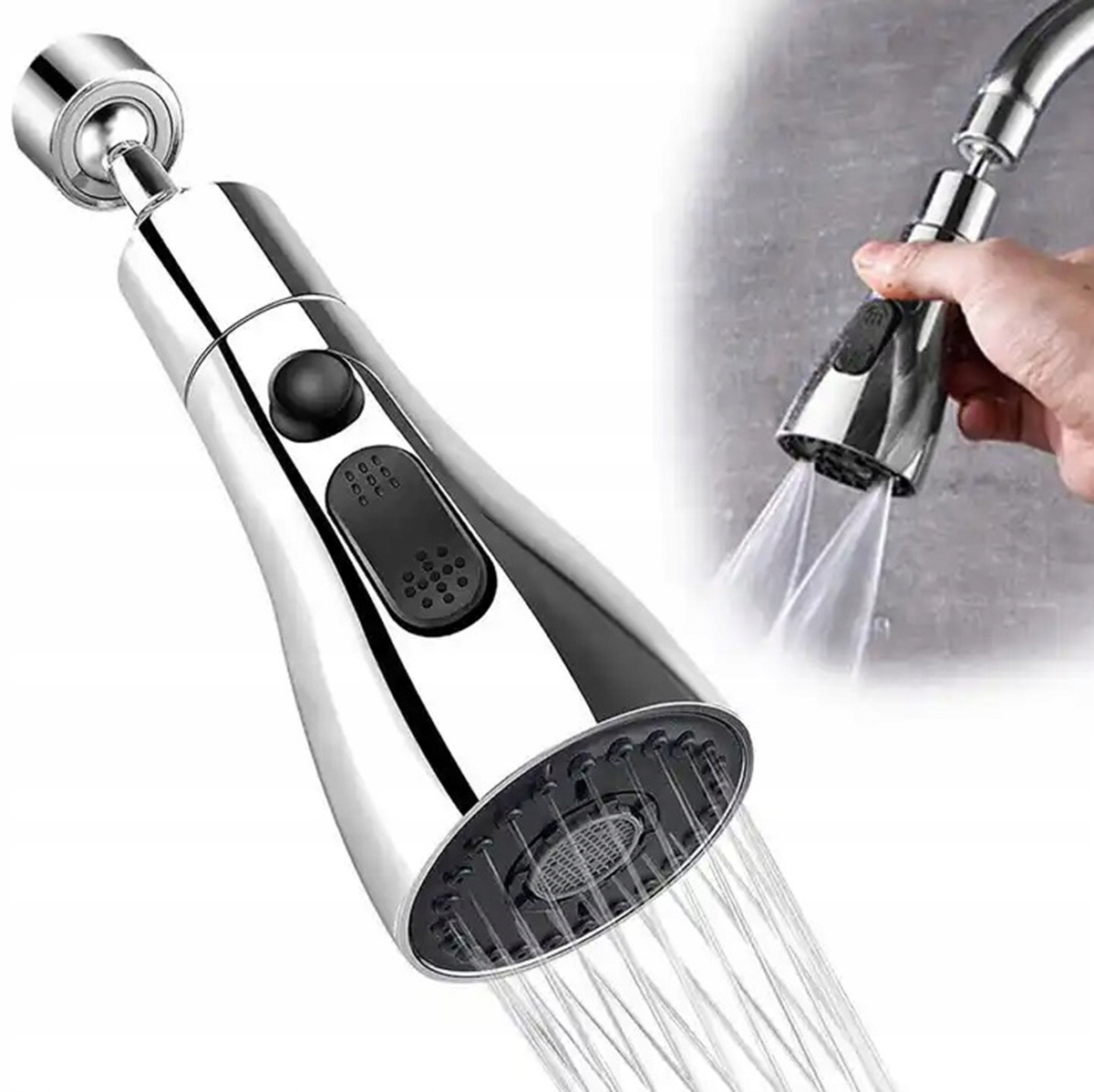 Przedłużacz Do Kranu Aerator Perlator Adapter Kuchennego Kranu 3 Funkcje