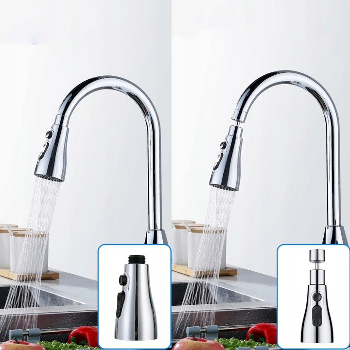 Przedłużacz Do Kranu Aerator Perlator Adapter Kuchennego Kranu 3 Funkcje