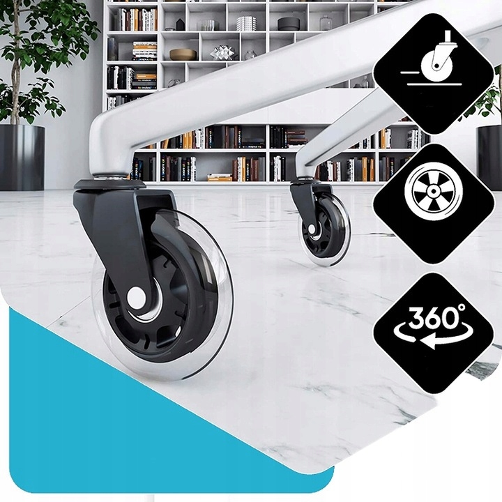 5szt Gumowe Kauczukowe Kółka Do Fotela Obrotowego Krzesła Łożyskowane Koła