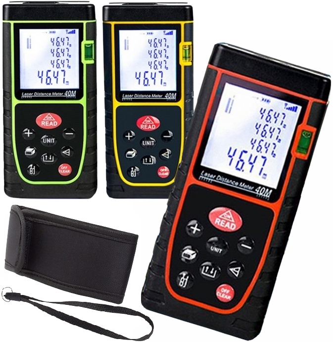 Dalmierz Laserowy Miernik Odległości Cyfrowy Poziomica Profesjonalny 40 m