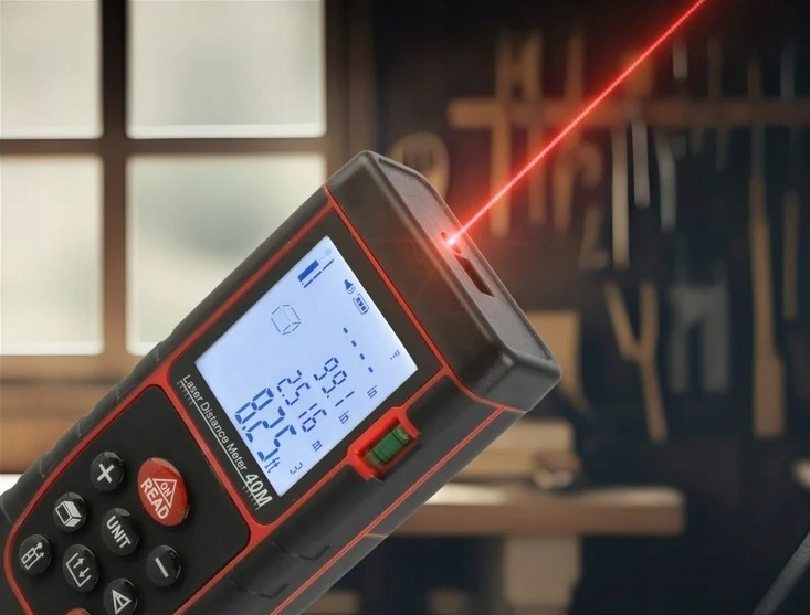 Dalmierz Laserowy Miernik Odległości Cyfrowy Poziomica Profesjonalny 40 m